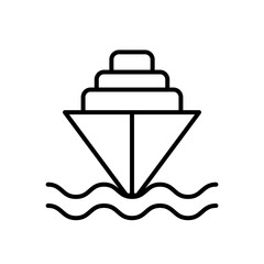Isolated ship vehicle line style icon vector design