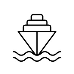 Isolated ship vehicle line style icon vector design