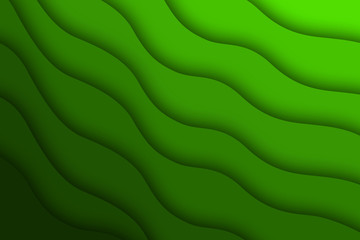 Curved abstract background - GREEN