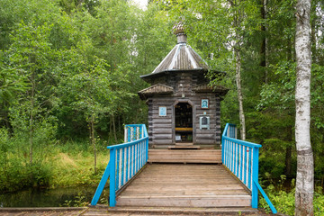 Mshenskie springs, chapel of the Kazan Icon of the Mother of God. Tver region, Russia