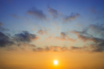 Sunset sky for background or sunrise sky and cloud at morning.