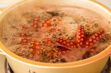 茹でたタコ（茹でだこ）