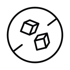 Sugar free black outline icon