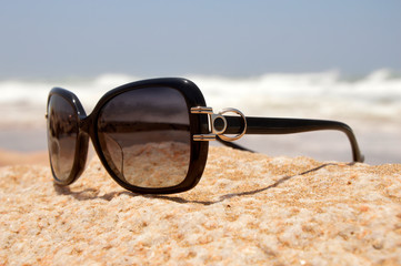sunglasses on the beach