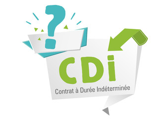 CDI, Contrat à Durée indéterminée - obrazy, fototapety, plakaty