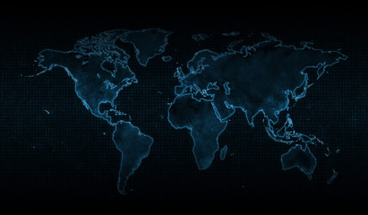 world map of Corona Virus COVID-19, blue background ver.2
