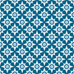 Fototapeta premium Japanese Geometric Star Vector Seamless Pattern