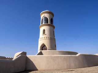 Obraz premium Beautiful Al Ayjah Lighthouse nan coast, Sur, Oman