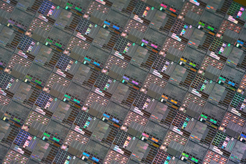 Macro of silicon semiconductor wafer.