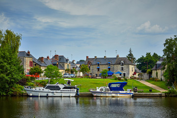 Image of the La Vilaine River Port at Bourg-des-Comptes, Brittany, France