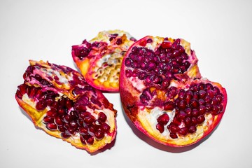pomegranate isolated on white background