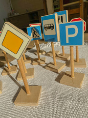 miniature road signs for children