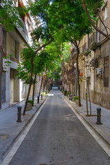 Kleine, enge Straße in Barcelona