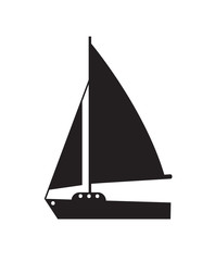 Yacht ship object pleasure vessel silhouette