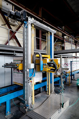Fototapeta na wymiar packaging of products at a silicate factory