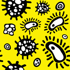 Virus epidemic molecule illustration for creative