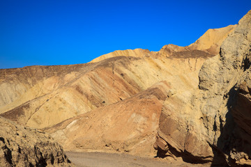 California / USA - August 22, 2015: The landscape at Golden Canyon in Death Valley National Park, California, USA