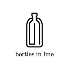 Logo bottle icon made of lines.