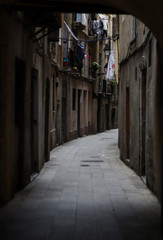 Fototapeta na wymiar Street of Barcelona Gotic Neighborhood