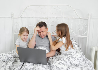 kids interfere freelancer work quarantined in bed