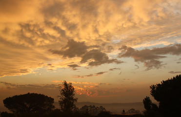 Fototapeta premium Yellow sunset