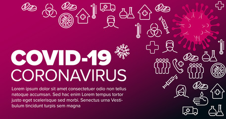 Flyer template with coronavirus information