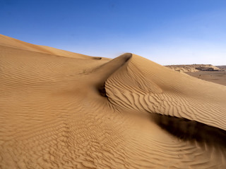 The wind makes the sand of the Omani desert a beautiful formation, Oman