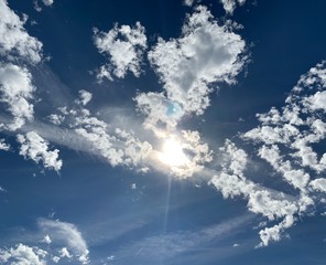 blue sky with clouds