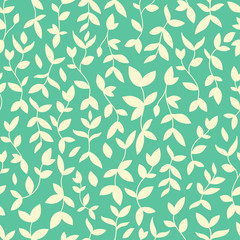 Seamless pattern with abstract rose leaves 