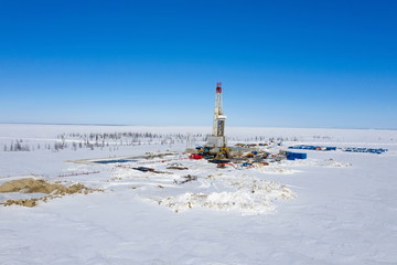 Drilling gas wells in the Yamalo-Nenets Autonomous district of Russia
