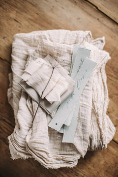 stack of fabric