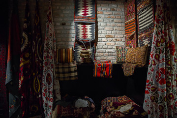 Turkish bazaar, shop with carpets and suvinirs