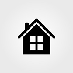 Home icon isolated on white background. Vector illustration.