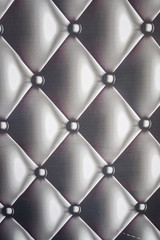 Arrière plan matière capitonné couleur gris argent