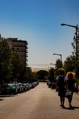 Beach Couple Walking Summer Light