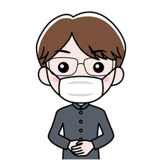 感染症対策でマスクをした男性