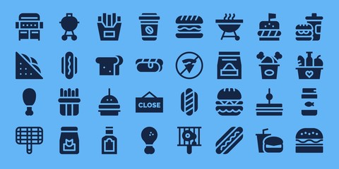 Modern Simple Set of burger Vector filled Icons