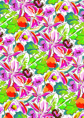 Cute pattern of small flowers. Cafe floral background Fashion template stylish for print. Floral decor and wallpaper.