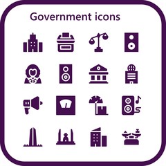 Modern Simple Set of government Vector filled Icons