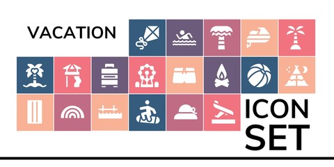 vacation icon set
