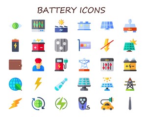 battery icon set