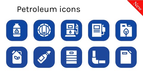 Modern Simple Set of petroleum Vector filled Icons