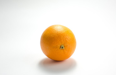 Ripe tasty orange wits slice isolated on white background.