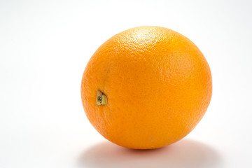 Ripe tasty orange wits slice isolated on white background.