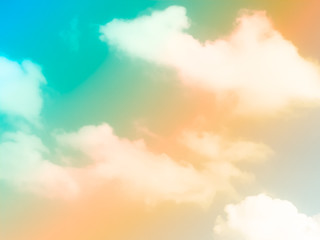 Naklejka na ściany i meble clouds is under graphic background with a pastel colored, instagram style very beautiful