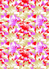 Cute pattern of small flowers. Cafe floral background Fashion template stylish for print. Floral decor and wallpaper.