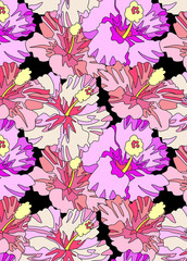 Cute pattern of small flowers. Cafe floral background Fashion template stylish for print. Floral decor and wallpaper.