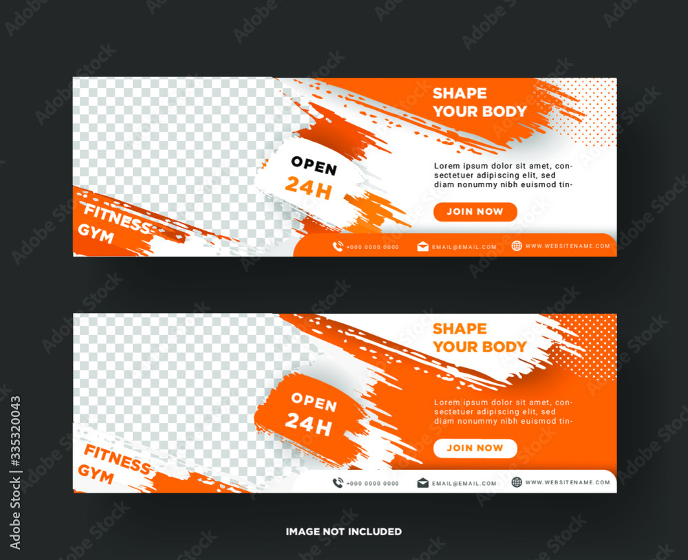 Canvas Prints Sports Banner Template, Gym Fitness, with a modern, clean design, Vector Template - Canvas Prints