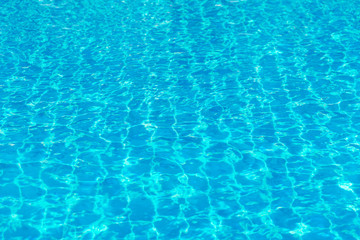 Water blue a swimming in the pool