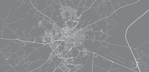 Urban vector city map of Evora, Portugal
